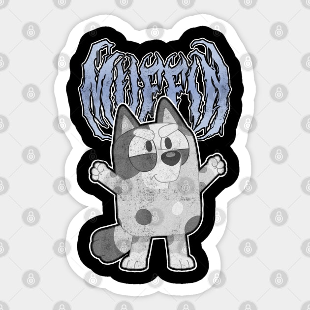 Metal Muffin Pose Sticker by gaskengambare